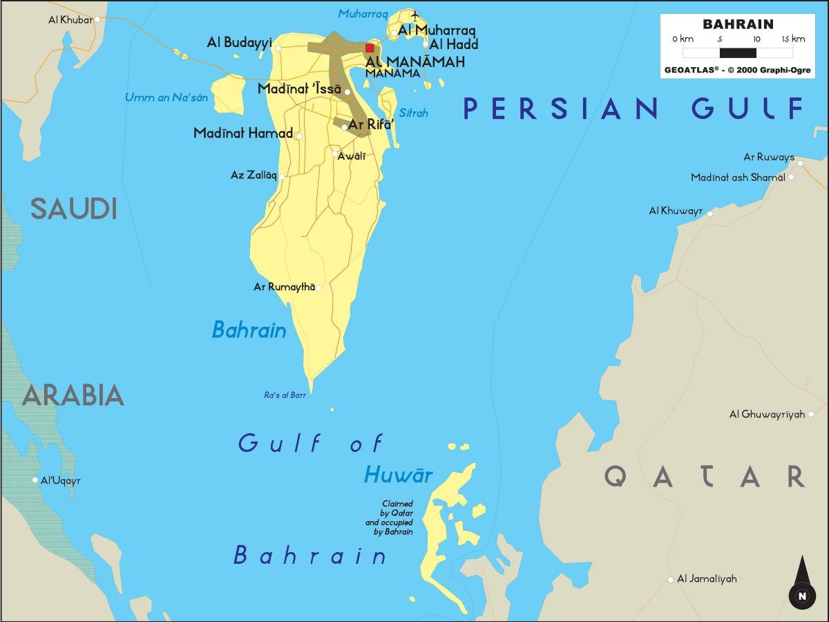 karte Bahreina bezsaistē