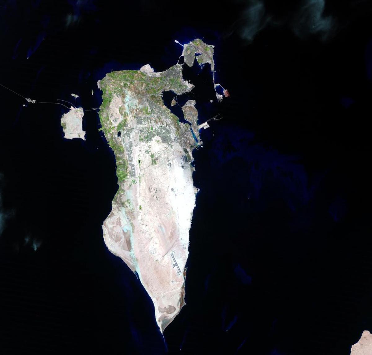 karte Bahreina satelītu