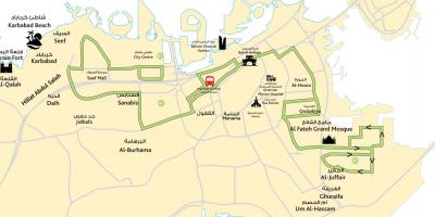 Karte no pilsētas centra Bahreina
