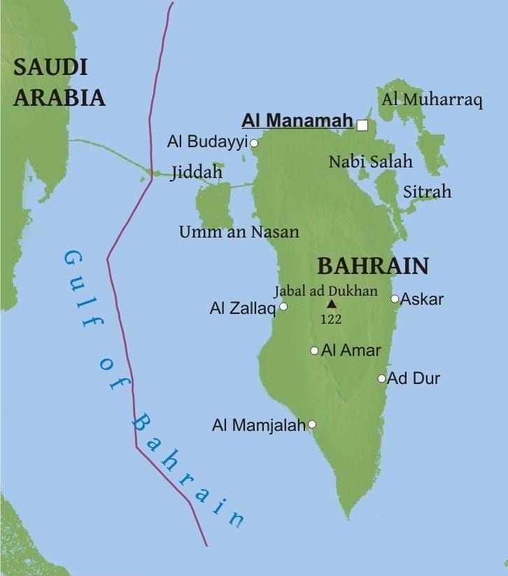 karte Bahreina tilts