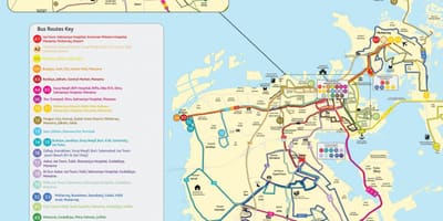 Bahreina autobusu maršruta karte